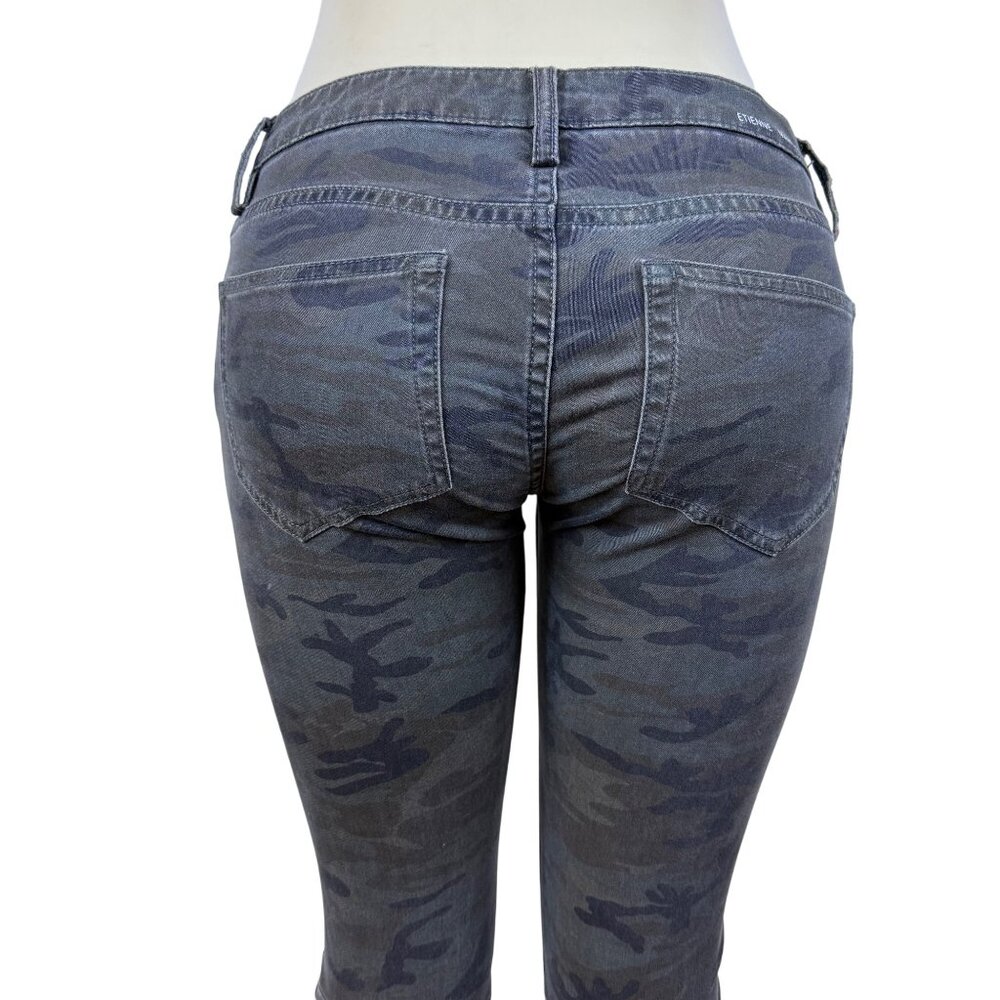 Etienne Marcel Womens Camo Cotton/Elastane Skinny Pants Zipper Detail Size 28 - Picture 6 of 10